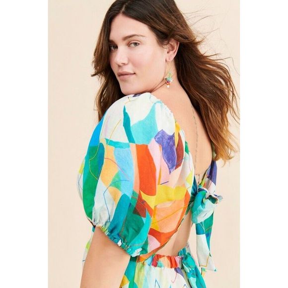 New Anthropologie Ranna Gill Tie-Back Cutout Jumpsuit Size  3x - Picture 4 of 9